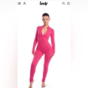 BODY BY RAVEN TRACY Pink Jumpsuit Size M